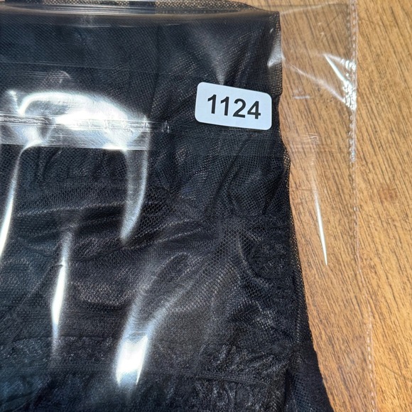 Forbidden Black Lace Sheer Mesh Overlay Dark Romantic Goth Skirt Women L - Picture 11 of 12